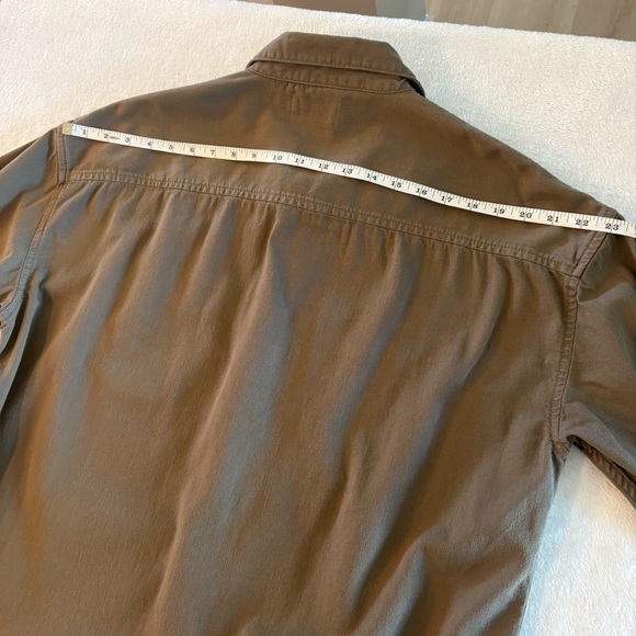 Frame Men's M Khaki Twill Button Down Shirt - Picture 12 of 14